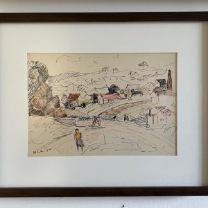 Ida Hannemann de Campos, paisagem II desenho s/ cartão 17 x 24 cm