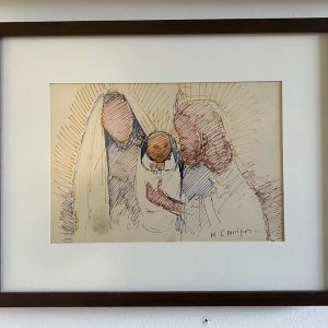 Ida Hannemann de Campos desenho s/ cartão 17 x 24 cm Natividade II