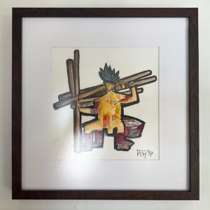 Poty Lazzarotto, desenho a nanquim representando Indio