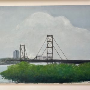 Artista: Fernando Calderari Ost 54 x 80 cm Ponte Hercílio Luz em Florianópolis