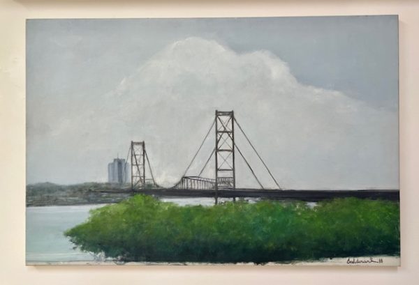 Artista: Fernando Calderari Ost 54 x 80 cm Ponte Hercílio Luz em Florianópolis