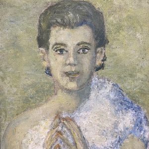 Artista: Miguel Bakun, Óleo sobre Tela , medidas: 33 x 27 cm , Figura de Menina