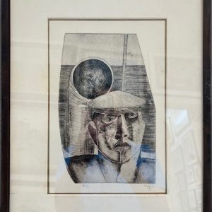 Poty Lazzarotto, Gravura, Hs , 28,5 x 19 cm, Auto retrato