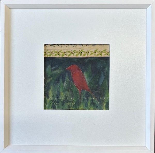 Rogerio Dias, Acrílico sobre tela sobre placa, 15x 15 cm datado 1985