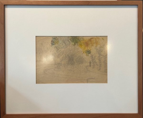 Miguel Bakun, desenho a lápis e tinta, 16 x 24 cm Paisagem