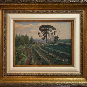 Kurt Boiger, Óleo sobre Tela, 36 x 47 cm , paisagem com Pinheiros