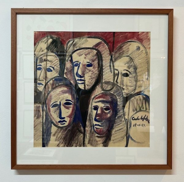 Luiz Carlos Andrade Lima, técnica mista sobre cartão, 35 x 35 cm