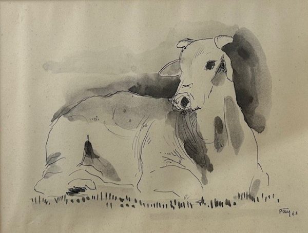 Poty Lazzarotto, desenho a nanquim , 17 x 21 cm , 1963, Boi