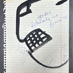 Luiz Henrique Schwanke, desenho a nanquim, datado 1986, 29 x 19 cm n°4