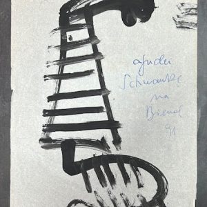 Luiz Henrique Schwanke, desenho a nanquim, datado 1985, 29 x 19 cm n°8 Ajudei Schwanke na Bienal 91