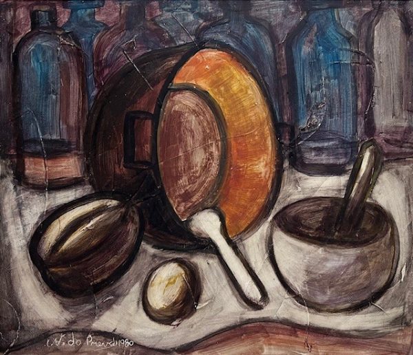 Nilo Previdi, Óleo sobre Placa, 45 x 52 cm , natureza morta