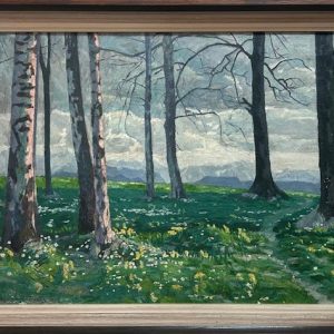 Frederico Lange de Morretes, Paisagem , óleo sobre tela , 70 x 100 cm, datado 1920