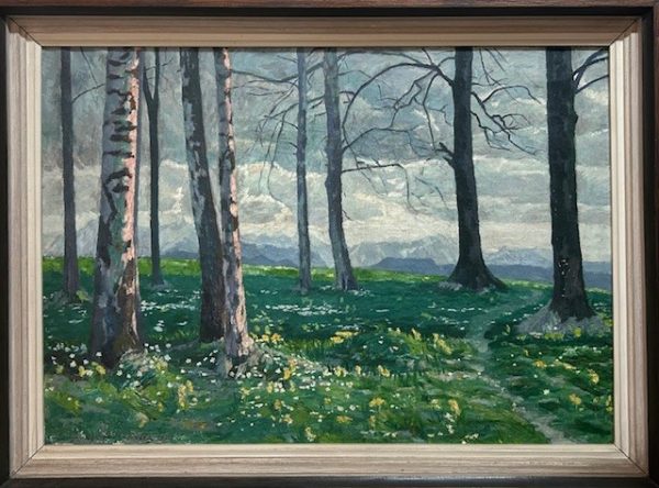 Frederico Lange de Morretes, Paisagem , óleo sobre tela , 70 x 100 cm, datado 1920