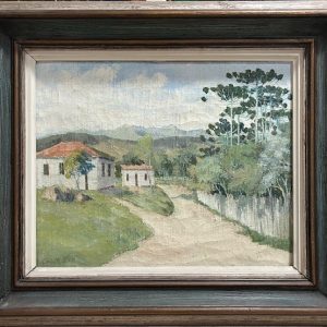 Guilherme Matter, óleo sobre tela , 40 x 50 cm, Paisagem com pinheiros