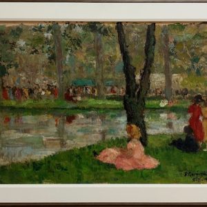 Paul Garfunkel, óleo sobre tela, 39 x 55 cm , Parque, datado, 5-9-1954