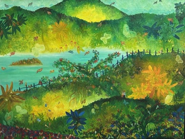 Iracema Arditi, Óleo sobre Tela, 54 x 73 cm , Um Mundo de Amor, datado 1979