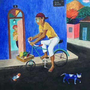 Newton Rezende, Óleo sobre tela, 50 x 50 cm, Rua Alice , casa 9 Nr 88